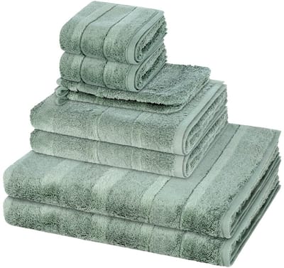 Cawö Sonstiges 2 X washandjes 2 X gasten- 2 X douche- 2 X handdoek - in set 8 pack Noblesse