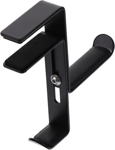 Verstelbare Headsethouder - Koptelefoonhaak - Bureau Organisatie - Verstelbaar Klemontwerp - 4.32 x 4.32 Inch - Zwart