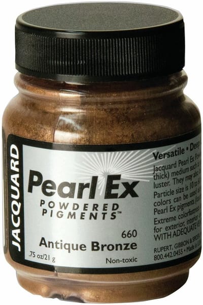 Jacquard Pearl Ex Pigment 21 gr Antiek Brons poeder pigment.