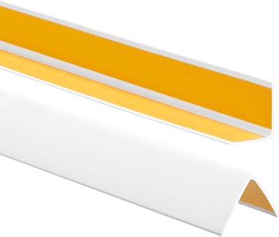 PVC Hoekprofiel - Hoekbeschermer Randprofiel - Muren Afwerken - Zelfklevend Antislip - 35x35mm 80cm - Wit