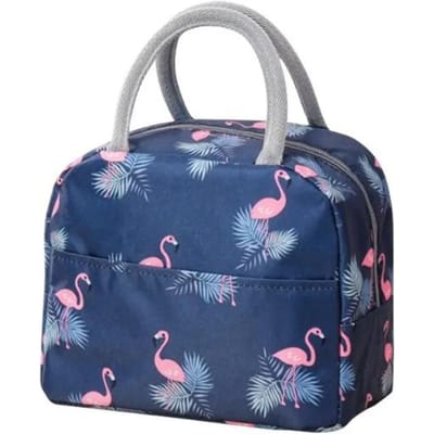 Hommes Et Femmes Nouveau Imprimé Portable Sac Isotherme Bento à Main Pratique Épaissi Imperméable Sac Boîte à Lunch gray