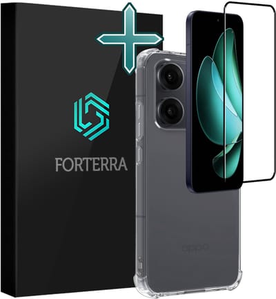 Hoesje Met Screenprotector - Geschikt voor Oppo Reno 13 Pro - Sterk & Shockproof - Back Cover - Siliconen Case - Telefoon Hoes - Shock Proof - Transparant