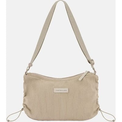 Kapten & Son schoudertas Skara Cord Crossover Bag Dusty Sand Lichtbruin