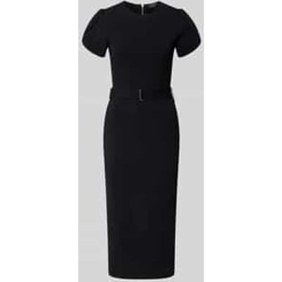 Slim fit midi-jurk van viscosemix model 'JULIANY'