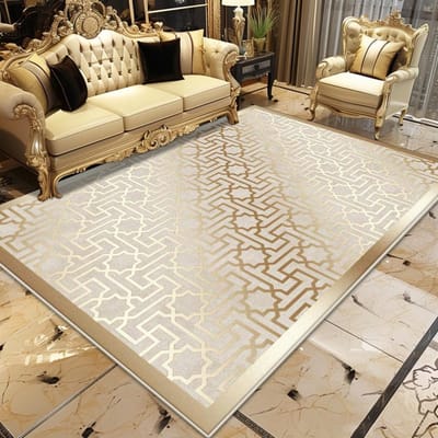 Gouden Luxe Tapijt voor Woonkamer Grote Oppervlakte Decoratie Huis Sofa Antislip Kleden Slaapkamer Lounge Salontafels Zachte Vloermatten 60*90cm