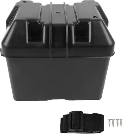 Batterijbox - Accubak - Veilige Opslag - Weerbestendig ABS - Tot 275mm - Zwart
