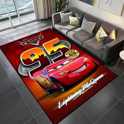 Disney Bliksem McQueen Auto Print Tapijt Kind Woonkamer Spel Antislip Zacht Entree Vloermat Slaapkamer Huisdecoratie Kleed 50x80cm