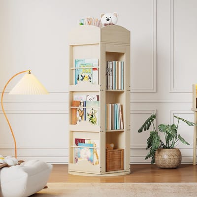 Draaibare Boekenkast Kinderboekenkast - 360° Boekenkast Met Opbergruimte