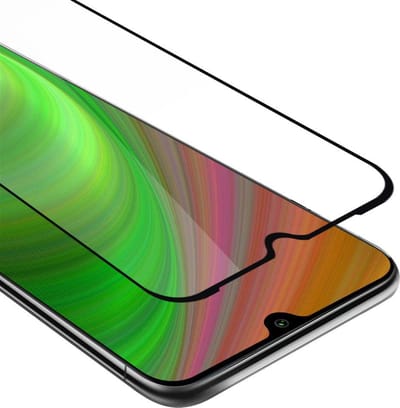 Cadorabo Screenprotector geschikt voor Xiaomi Mi A3 Volledig scherm pantserfolie Beschermfolie in TRANSPARANT met ZWART - Gehard (Tempered) display beschermglas in 9H hardheid met 3D Touch