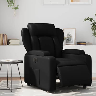 vidaXL - Fauteuil - elektrisch - verstelbaar - kunstleer - zwart