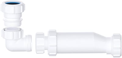 Bad Afvalval - Gootsteenafvoer Kit - Geurvrij Werken - Zelfsluitend Membraan - 40 mm - Wit