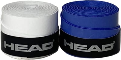 Head Tennisgrip - Overgrip - Antislip - Zweet absorberend - Tennis - Padel - Badminton - Squash - Tennisgrips - Soft - Zacht - Grip Tennis - Tennis Grip - Tennis Grip Wit & Blauw - Tennis Grip Wit - Tennis Grip Blauw - Wit - Blauw