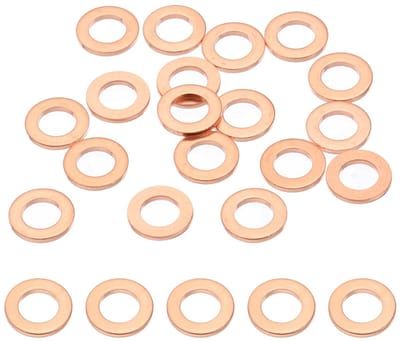 18-delige M5 Koperen Seals, M5 x 9 x 1mm Platte Seals, Afdichtringen voor Auto, Motor en Schroeven