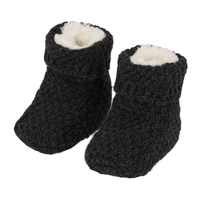 Apollo - Baby Sloffen - Giftbox - Antraciet - Maat 50/56 - Pantoffels baby - Baby cadeau
