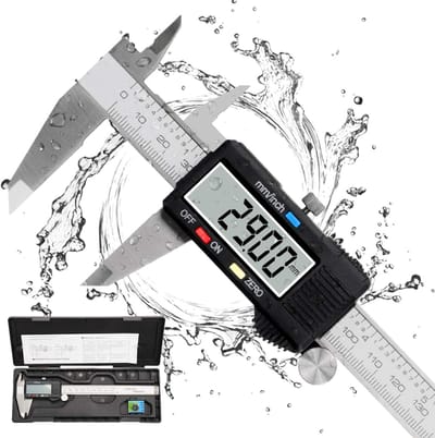 Cuhostki - 1 Stuks - Professionele Digitale Schuifmaat - Nauwkeurige Meetinstrument - Zwart/Zilver - 150mm - Met LCD Display En Auto-Uitschakeling - Inclusief Opbergcase & Batterij