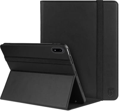 Rosso Element Hoes Geschikt voor OnePlus Pad 3 | Book Case | Volledige bescherming | Elastische band | Sleep/Wake functie | Met Penhouder | Verstelbare standaard | Zwart