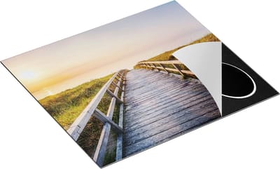 Chefcare Inductie Beschermer Voetpad in de Duinen met Zonsondergang - 60x50 cm - Afdekplaat Inductie - Kookplaat Beschermer - Inductie Mat