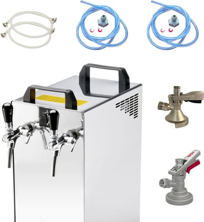 Tireuse a biere avec pompe à membrane - Kontakt 40/K machine a biere, pompe a biere 2 lignes, 50 l/h, plat, coupleur -triangulaire