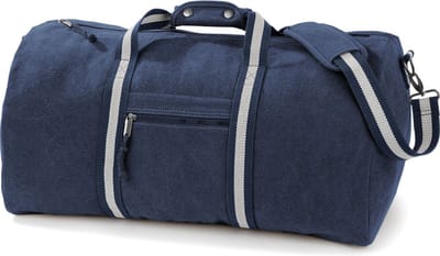 Quadra Weekendtas - 45 liter - donkerblauw - canvas reistas - vintage look