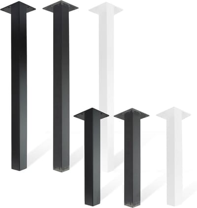 4x Stevige Vierkante Metalen Tafelpoten Zwart DIY Meubels Onderstel 42 cm
