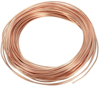 PATIKIL 49 voeten, robuust, kaal, koperdraad, 18 meter, 99,9% puur koperdraad, 1,2 mm, zachte kralen, draad, metaal, plant, steel, stropdassen voor sieraden, handwerk (15 m)