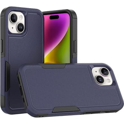 CaseBody Apple iPhone 15 Rugged Armor Back Cover Blauw