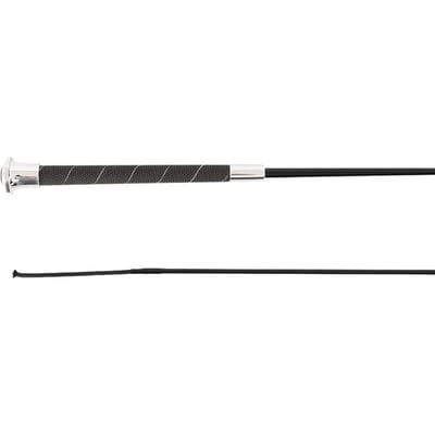 Dressuurzweep Scorpius Zwart/Zilver - 90 cm | Zwepen/ Sporen paard