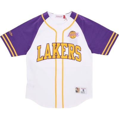 NBA-trainingsdagshirt met knopen voor heren Hardwood Classics Loslak wit