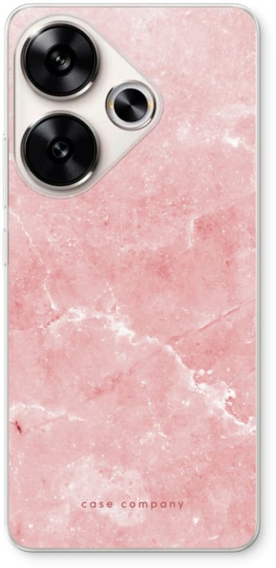 Case Company® - Hoesje geschikt voor Xiaomi Poco F6 hoesje - Roze marmer - Soft Cover Telefoonhoesje - Bescherming aan alle Kanten en Schermrand