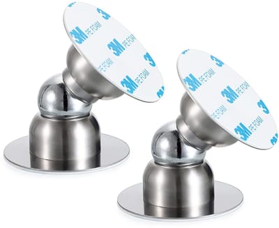 Dailygoody - Deurstopper - Magnetische Deurhouder - Compact en Duurzaam - Zilver - Zelfklevend en Eenvoudig te Monteren - Geschikt voor Binnen