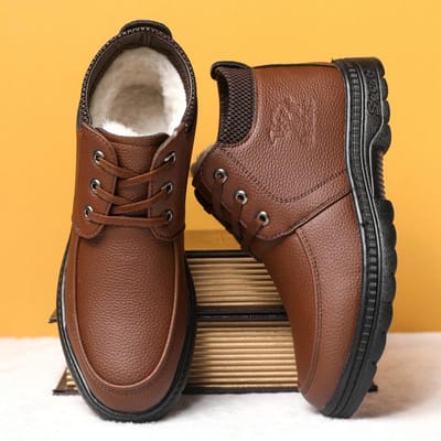 Herenmode Leren Schoenen Formeel Zakelijk Werk Casual Schoenen Buitenkleding Lage Top Luie Instappers 44 brown