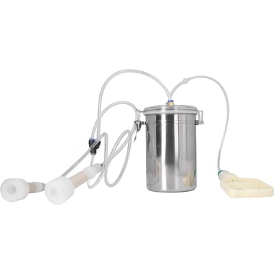 Machine à traire manuelle 2000ml, contrôle d'économie d'effort, bouteille en acier inoxydable, Kit de traite Portable pour ferme de plantes laitières