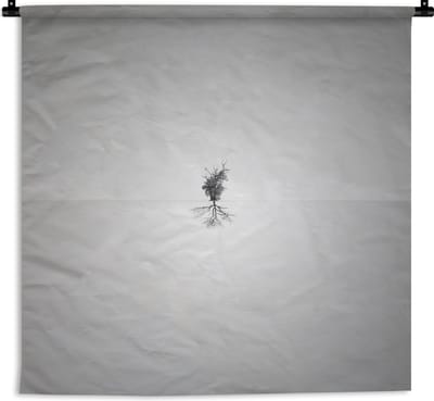 Wandkleed Minimalistisch - Minimalisme boom met reflectie Wandkleed katoen 60x60 cm - Wandtapijt met foto