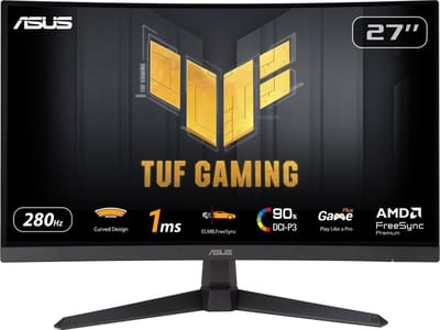 ASUS TUF Gaming VG27VQM1B - FHD Curved Gaming Monitor - 280Hz - FreeSync Premium - 27 Inch