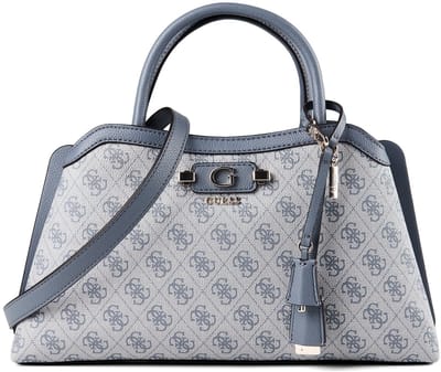 GUESS schoudertas handtas Lindsey Girlfriend Satchel Slate Logo blauwgrijs