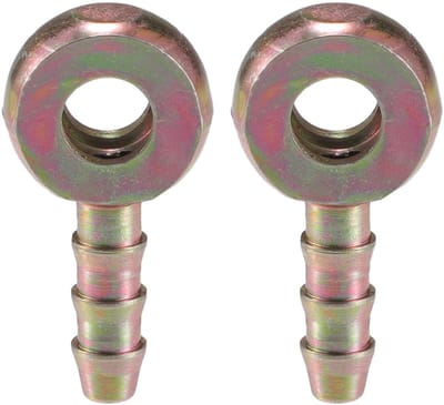 SnelShoppen - Banjo Bolt Universeel 6mm ID Banjo Bouten Slangondersteuning Adapter Vervanging voor Motorfiets Auto Metaal Brons Kleur (Set van 2)
