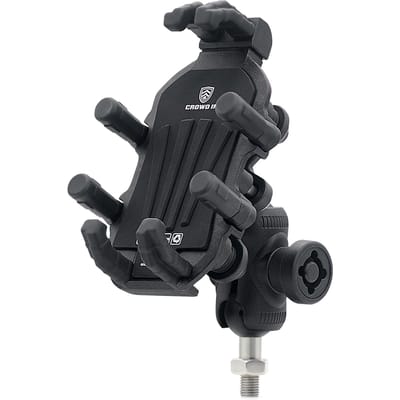 Support de téléphone pour moto avec amortisseur de vibrations, antivol, support de téléphone portable pour moto, 360 degrés M10 Ball Head Mount noir