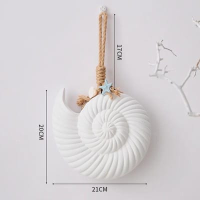 Mediterrane Stijl Schelpen Zeesterren en Schelpen Decoratie Hangers Minimalistische Oceaan Stijl Restaurant Bar Wanddecoraties 21x20cm