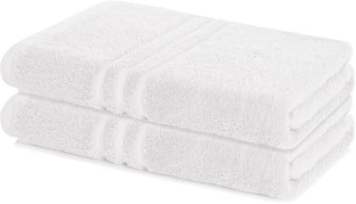 Lavea® Set van 2 Badhanddoeken 70x140 cm 100% Katoen – Zacht en Absorberend – Ideaal als Grote Badhanddoek, Badlaken of Handdoek – Wit