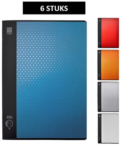SOHO College Blokschriften – Extra dikke schriften – Lijntjespapier – Gelinieerd – Voorzien van kantlijn – 100 pagina’s – A4 formaat – Set van 6 stuks