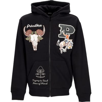 Badlands-hoodie met rits voor heren, zwart