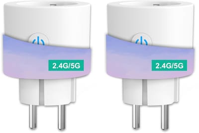 SnelShoppen - Slimme Stekker 5 GHz Smart Plug met Energiemonitor 16 A 3680W voor Thuis, Kantoor, Keuken, Tuin - Energiezuinige Wifi Stekker, Makkelijk