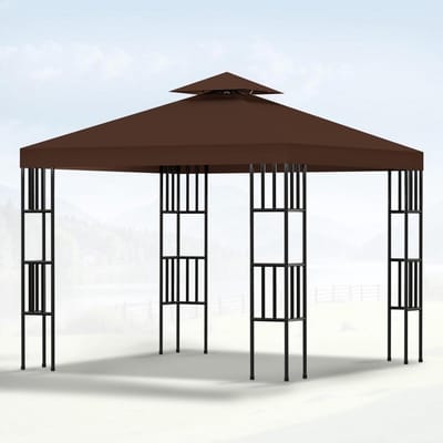 Gazebo Vervanging Cover - Luifel Top - Buitenfeesten Beschermen - Dubbel Gelaagd Ventilatie - 10x10 FT - Grijs