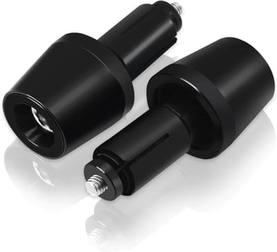 Motorfiets Stuuruiteinden - Handvat Gewicht - Stuur Stabiliteit - CNC Aluminium Constructie - 16-22 mm - zwart