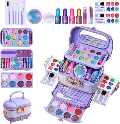 Kinder Make-up Set - Speel Make-up - Fantasie Spel - Wasbaar en Veilig - 21 x 11 x 22 cm
