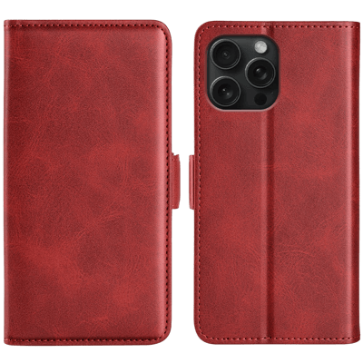 Comfycase Apple iPhone 16 Pro Max Bookcase Hoesje Rood