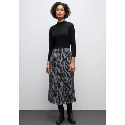 Geplooide chiffon jurk