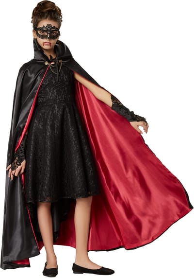 dressforfun - Kinderkostuum sierlijke vampiercape 92 cm - verkleedkleding kostuum halloween verkleden feestkleding carnavalskleding carnaval feestkledij partykleding - 301840