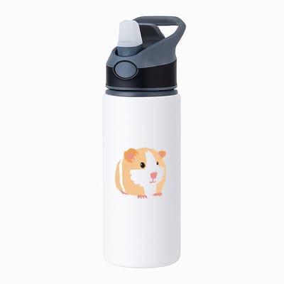 Hacebo® - Cavia's waterfles met rietje zwart - Cavia - Dieren liefhebbers - Knaagdier - hamster - dieren - water fles - 650ML