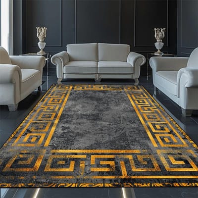 Luxe Goud Grote Tapijten voor Woonkamer Europa Amerika Villa Hal Tapijt Decoratie Bank Kleed Antislip Koffietafels Mat 60*90cm